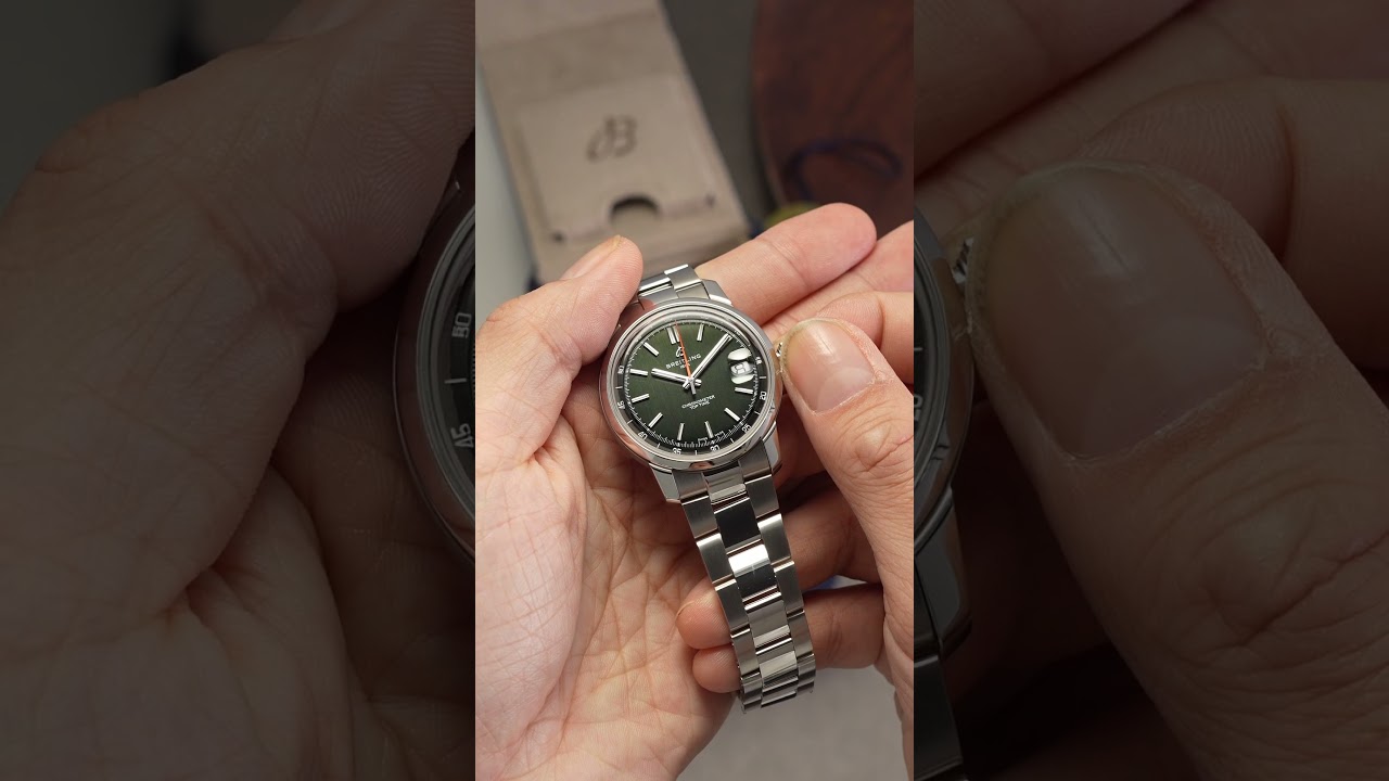 Breitling Top Time B31 38mm Mens Watch Green Stainless Steel