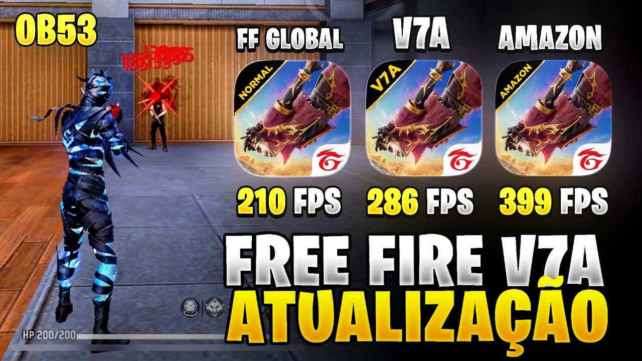 FREE FIRE V7A LITE ATUALIZADO! 🔥 FF V7A + FREE FIRE GLOBAL + FREE FIRE AMAZON! ✅ FF LITE 2026 OB53