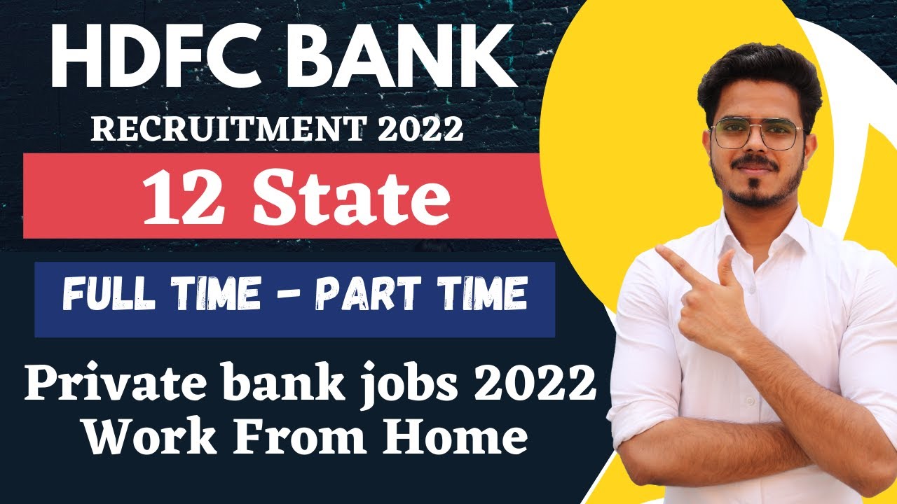 Latest Private Bank Jobs 2021 | HDFC Recruitment 2022 | Direct Joining | Work from Home Job