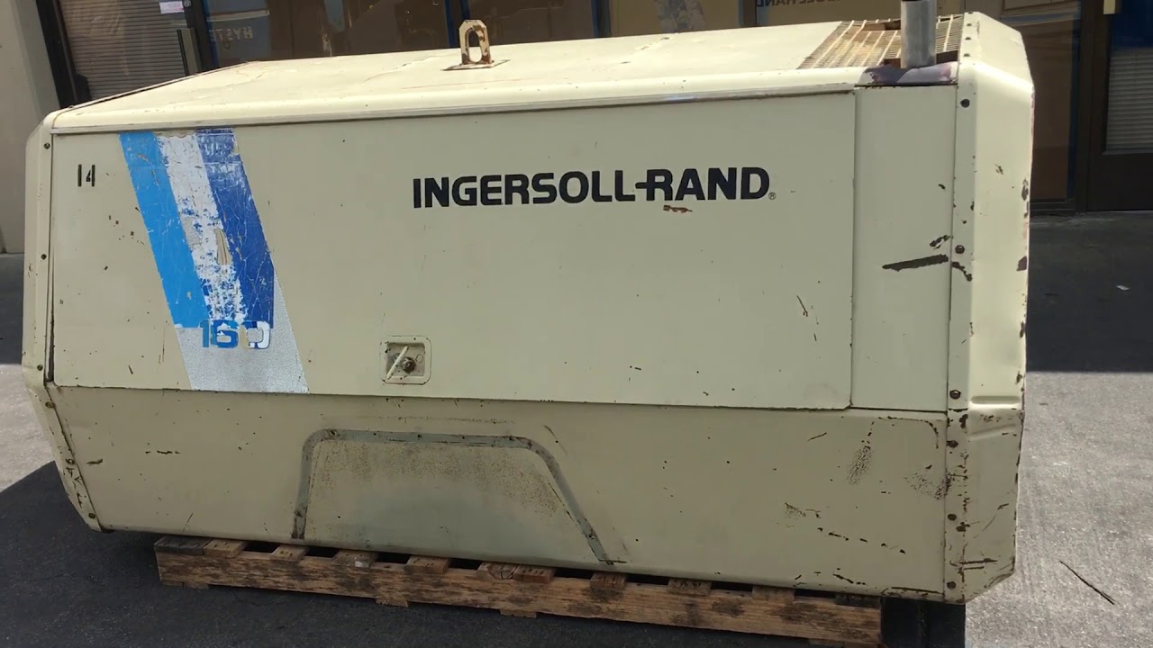 Ingersoll Rand 160 CFM Rotary Screw Air Compressor John Deere Diesel Skid