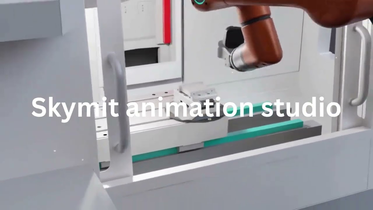 Factory Animation with Robotic Arm System | Industrial Automation 3D | Skymit Animation