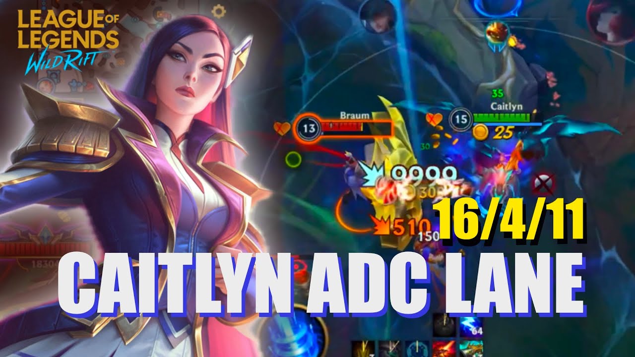 Wild Rift - CAITLYN BEST ADC S20 - 1V9 HIGH KILL GAME