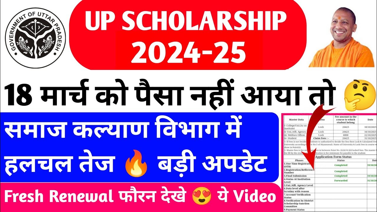 Up Scholarship Kab Tak Aayega 2026 / up scholarship latest news today /up scholarship status 2025-26