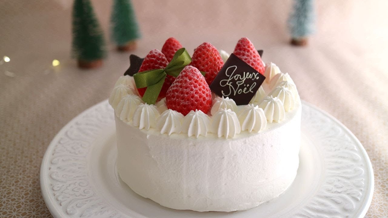 クリスマスのための苺のケーキ～ふわしっとりなスポンジで☆