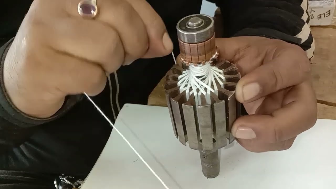 PRACTICAL ON 2 POLE 16 SLOTS DC ARMATURE REWINDING | DC ARMATURE WINDING