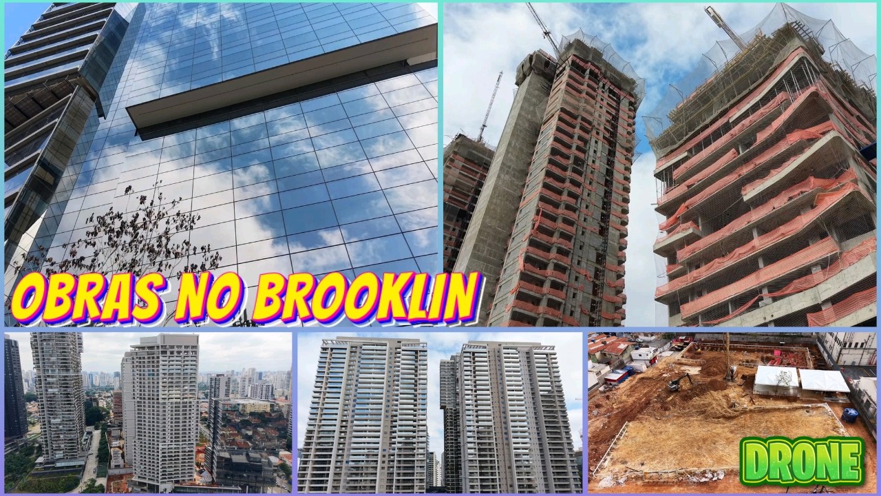 V&iacute;deo Quente! Drone mostra as obras do 011 Brooklin e do Eden Park by Dror - Brooklin - S&atilde;o Paulo