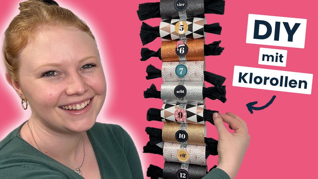 Upcycling Adventskalender aus Klorollen (mit Vorlage) ☃️