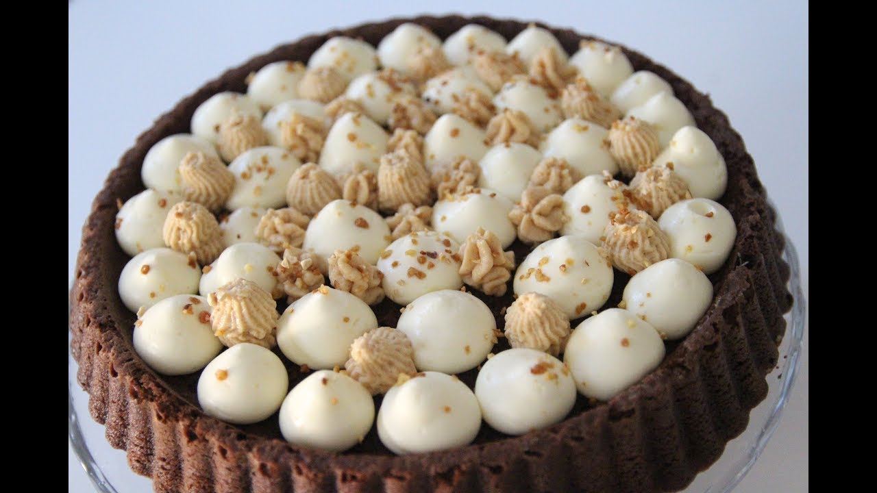 Tarte renversée à la crème d'amande & chocolat praliné