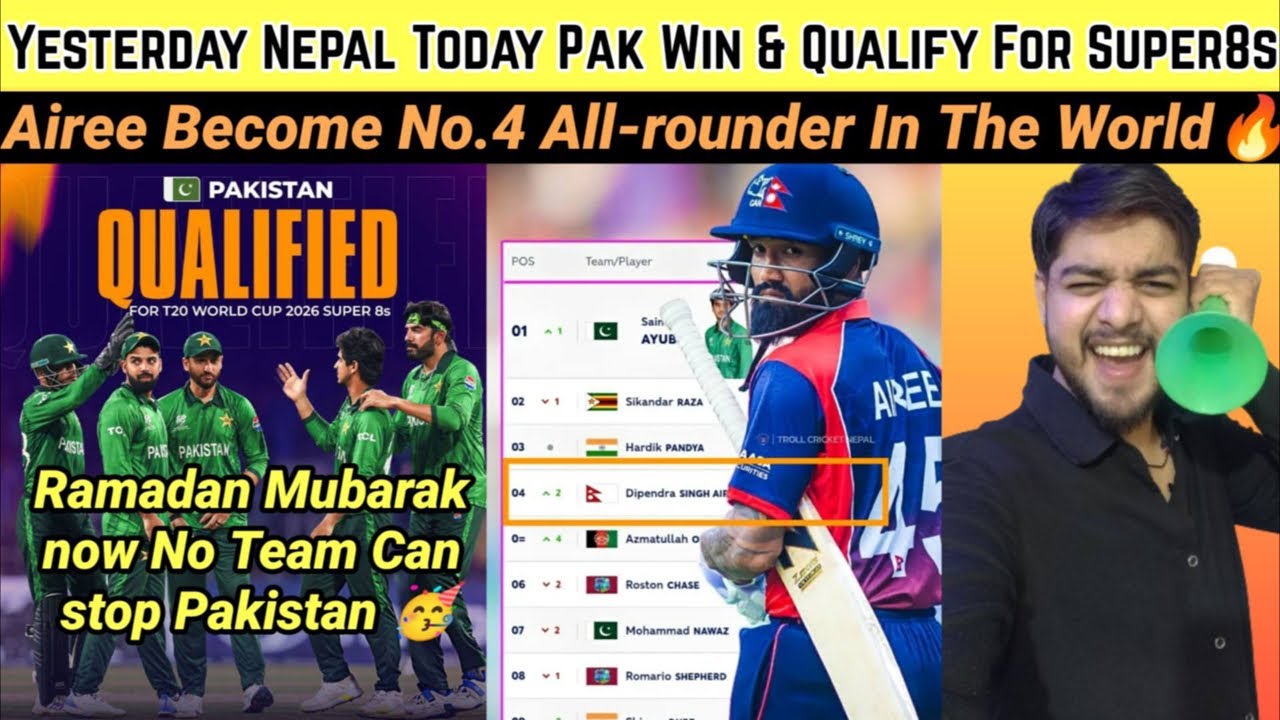 Pakistan Qualify For Super 8s & Airee Become ICC No.4 Allrounder In The World 😍
