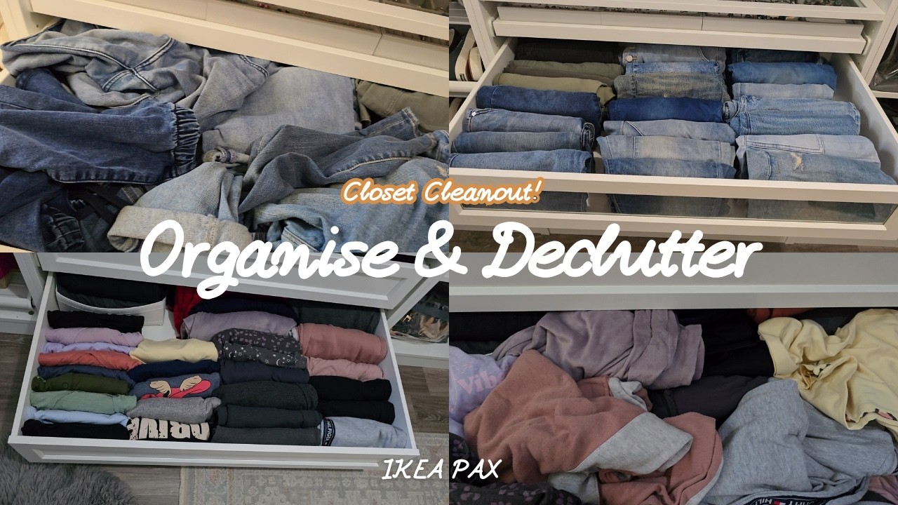 IKEA PAX Closet Declutter & Organization | Closet Clean Out Day