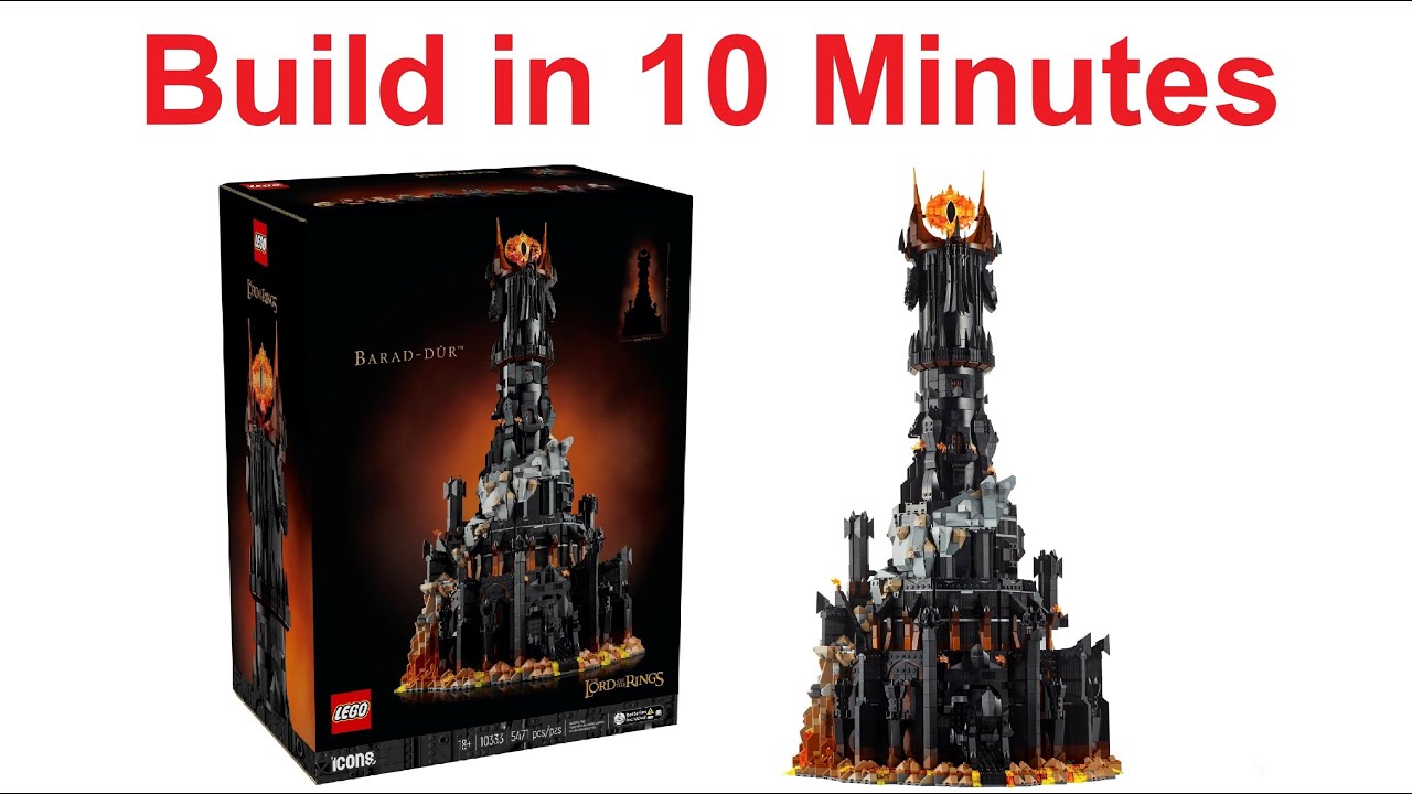 Building the LEGO Lord of the Rings: Barad-d&ucirc;r in 10 minutes #10333