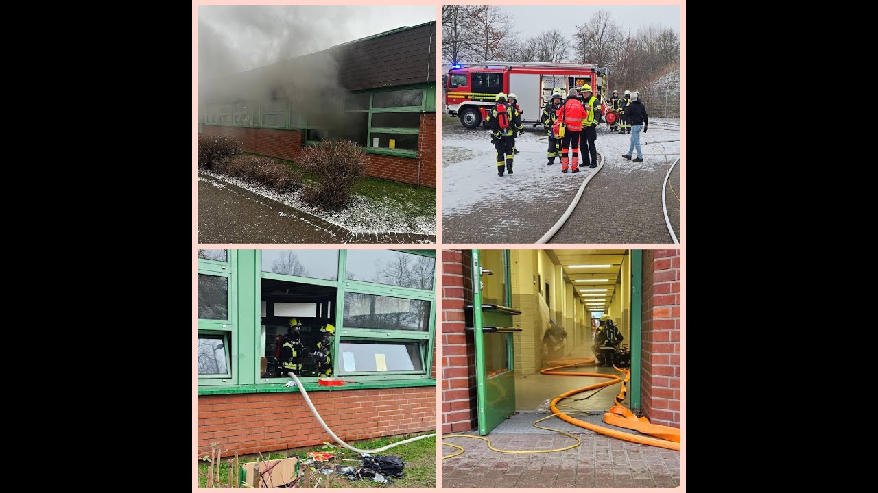 Brand in Chemieraum in Alfred-Delp-Realschule in Niederkassel am 26.01.26 + O-Ton