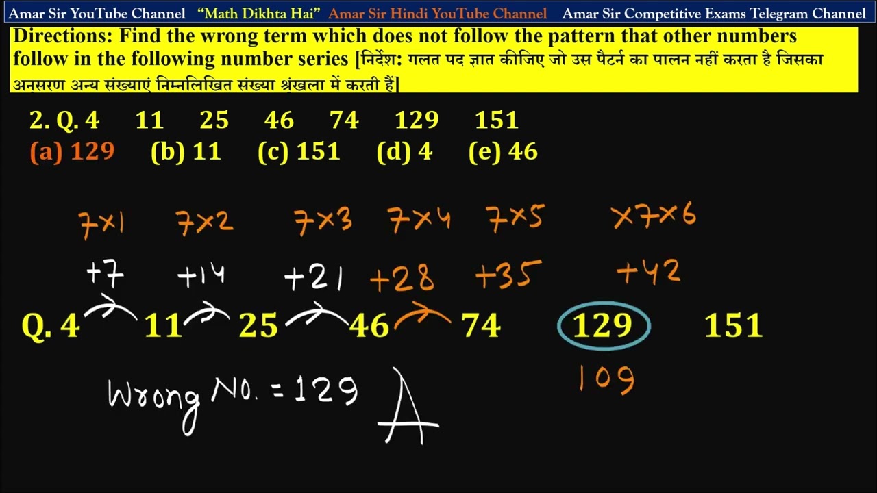 Number Series Concept | Magical Method | SBI/IBPS/RRB Clerk | Picture Video | By Amar Sir