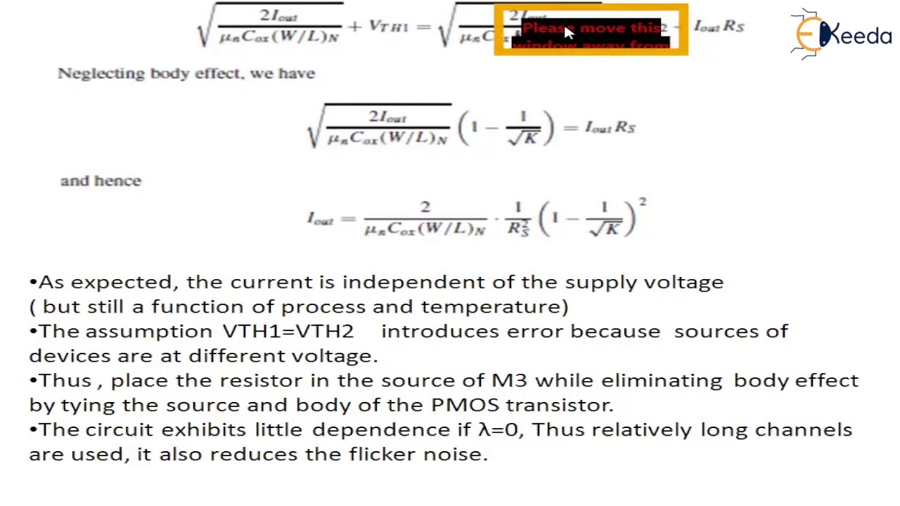 Supply independent biasing - Analog Building Block - Analog & Mixed VLSI Design