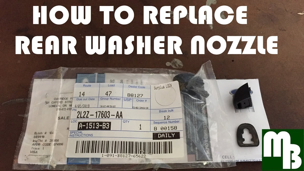 How to replace rear windshield window Washer Nozzle