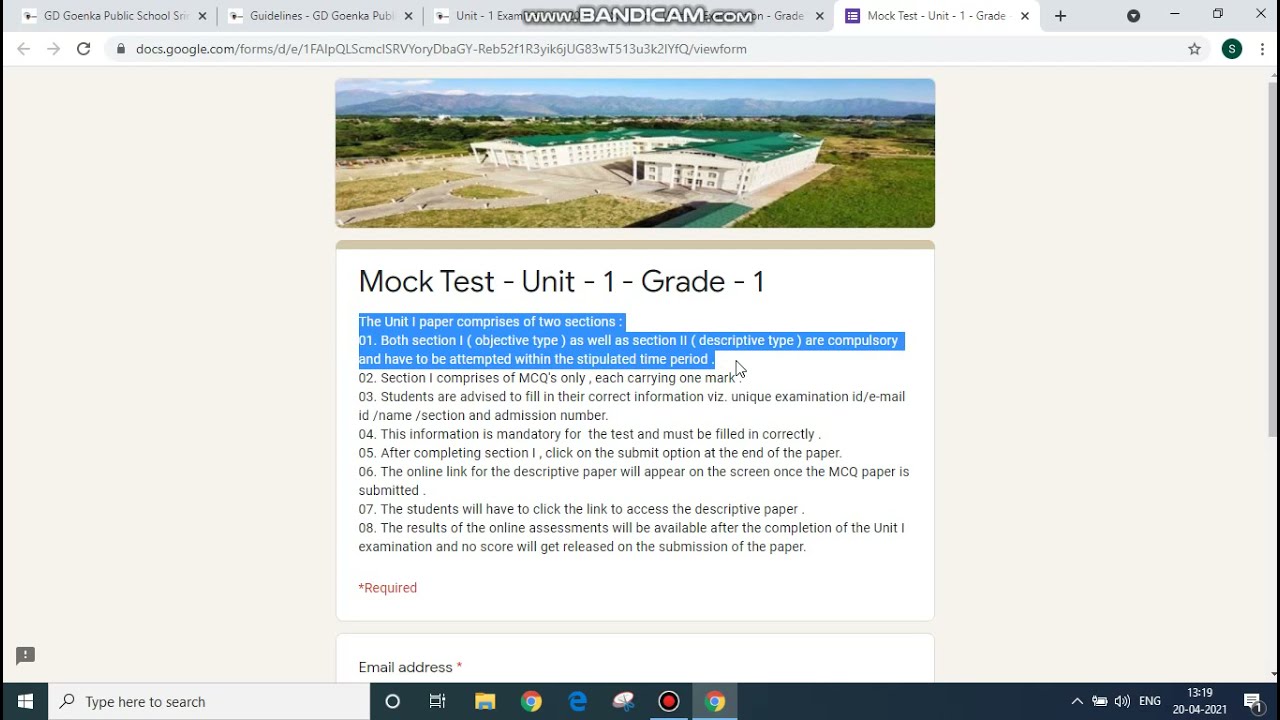 Tutorial   Unit   1 Examination   2021