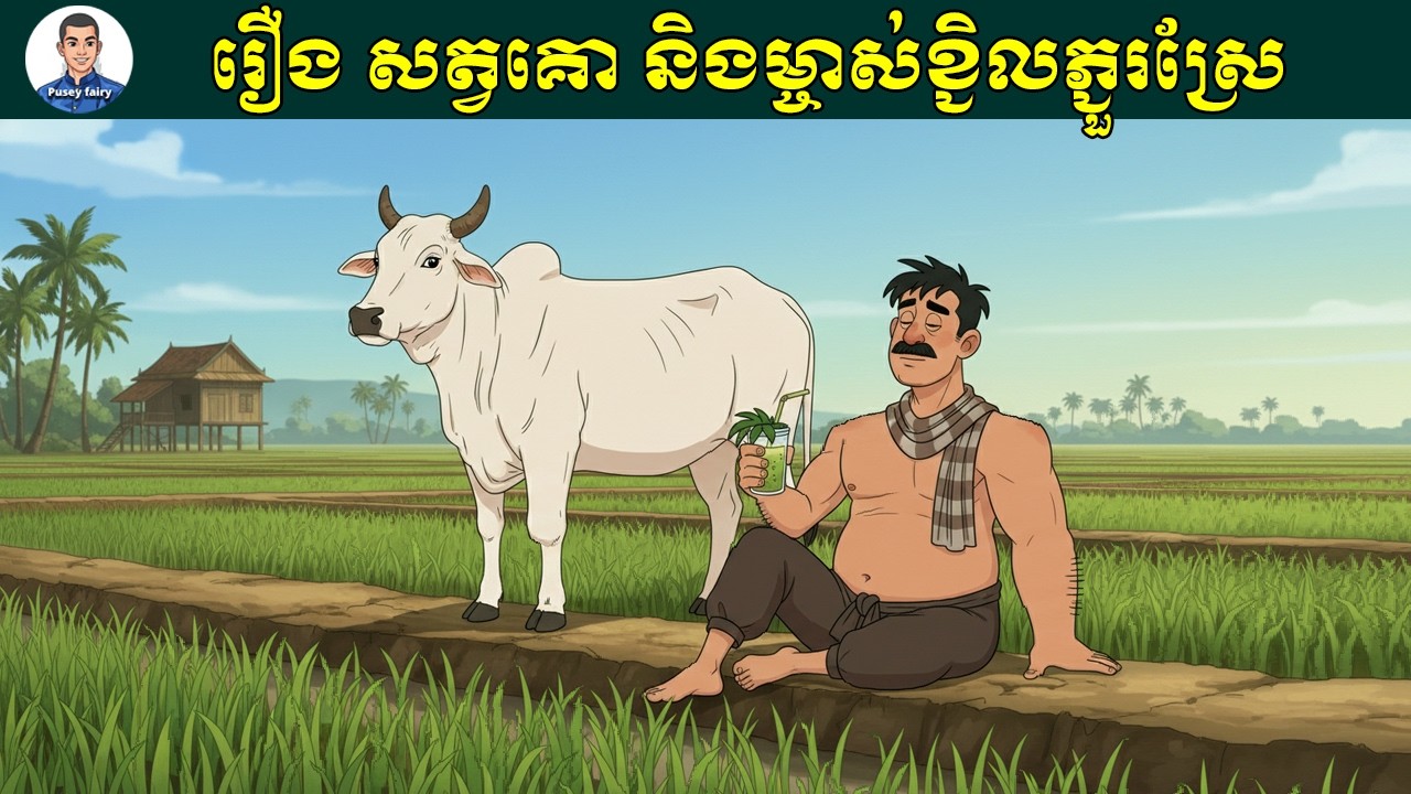 Ep10 | រឿងនិទានសត្វគោ និងម្ចាស់ខ្ជិលភ្ជួរស្រែ | Pusey fairy