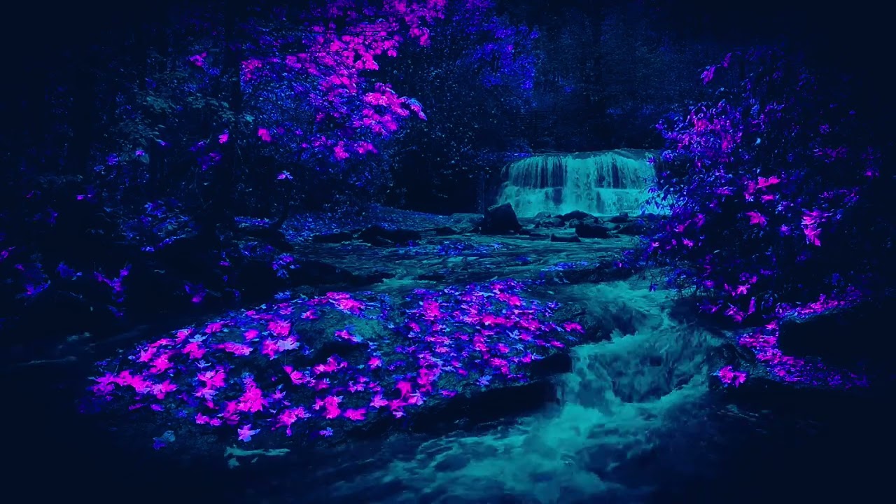 Nighttime Moonlit Dream Waterfall 🌙 | 3:33:33 Night Waterfall & Ambient Music for Sleep
