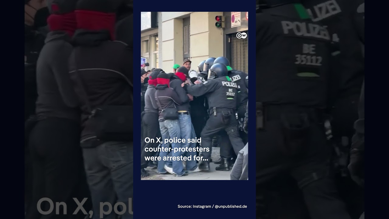Berlin neo-Nazi rally met with counter-protests and large police presence | DW News