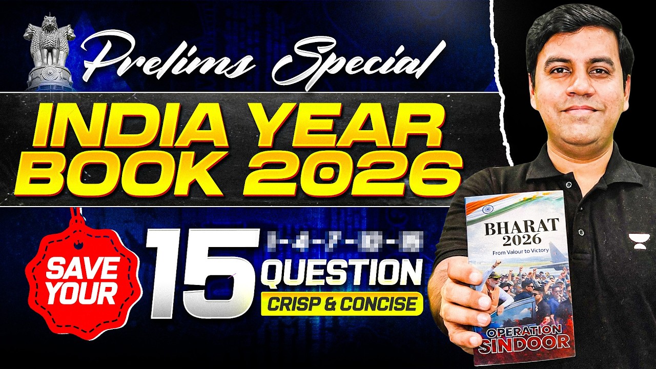 INDIA YEARBOOK 2026 in 80 Minutes | Bharat Book 2026 One Shot | Complete UPSC Prelims 2026 Revision