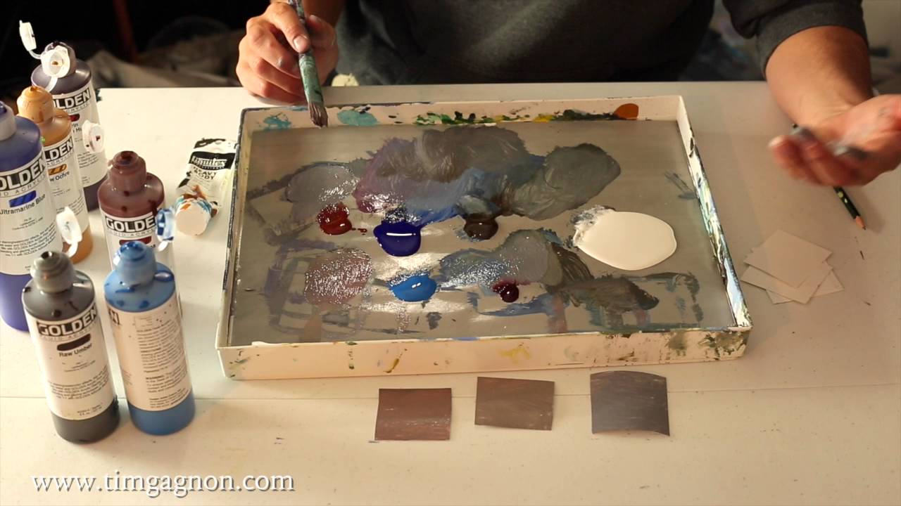 What's that color!? Painting tips, Episode 3 - My favorite gray mixtures for clouds and more.