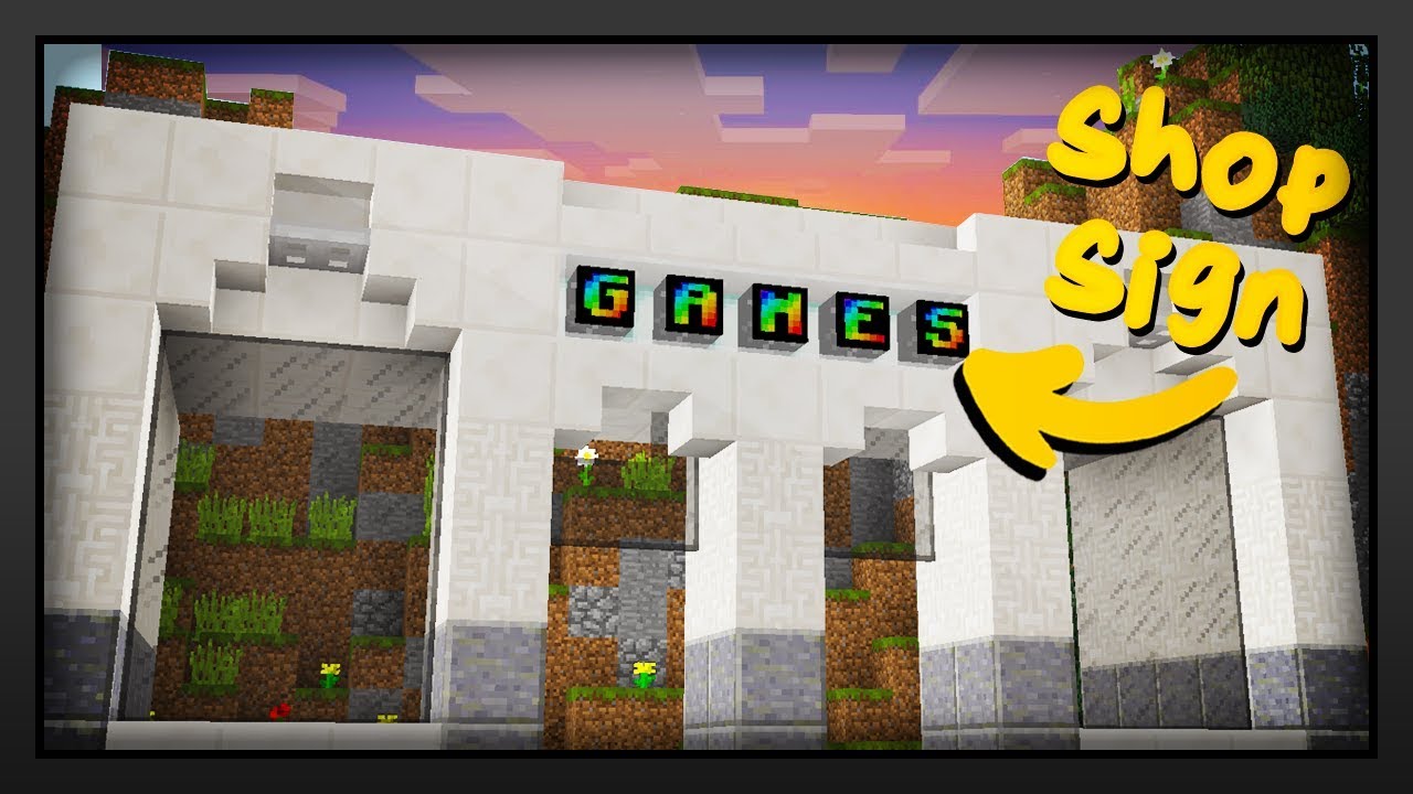 Minecraft - How To Make A Realistic Shop Sign