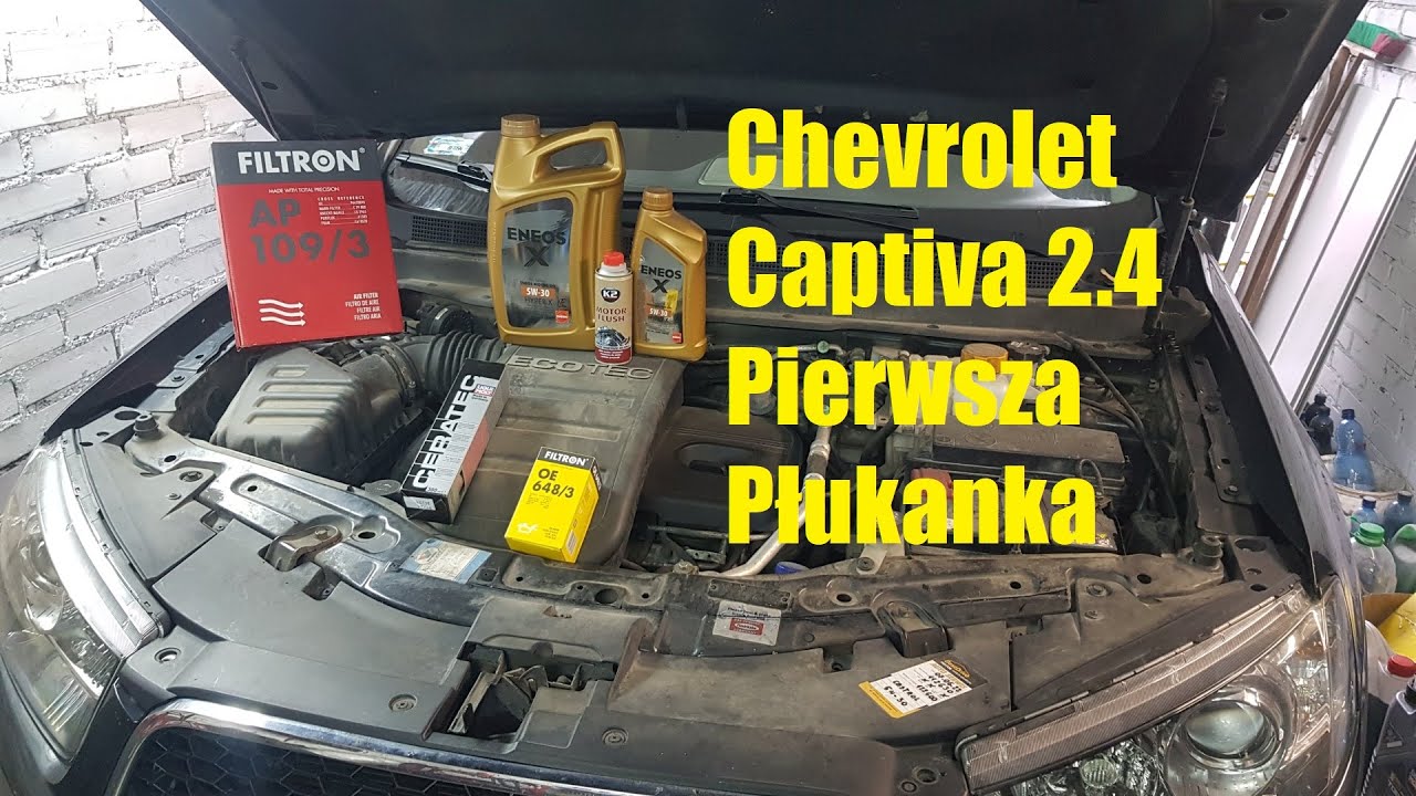 Pierwsza Płukanka i Wymiana Oleju Chevrolet Captiva 2.4 + CERATEC Dziwna lokalizacja filtra oleju;)
