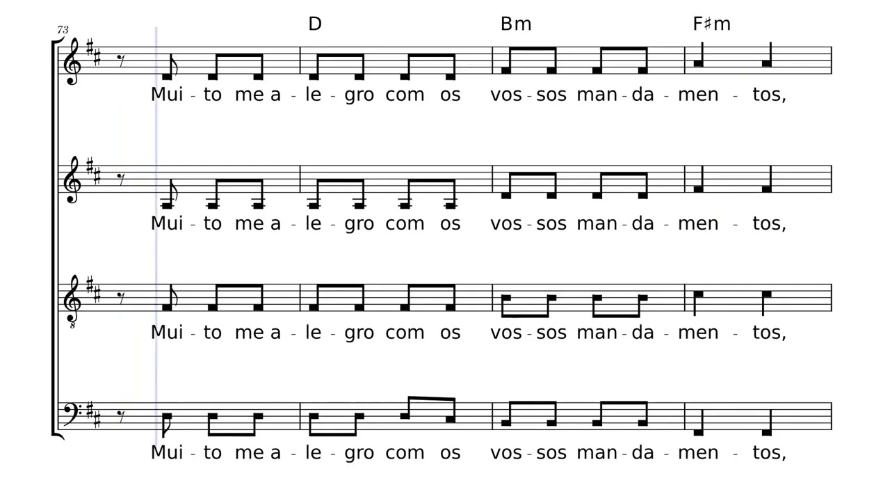 Muito me alegro com os vossos mandamentos Ofertório - II Domingo da Quaresma Salmo 118(119), 41-48