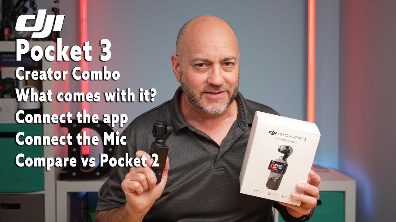 DJI Pocket 3 Creator Combo full details, what you get, set up to app, menus to Mic connection