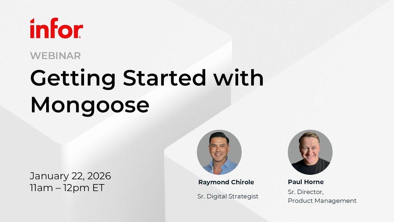 Getting Started with Infor Mongoose