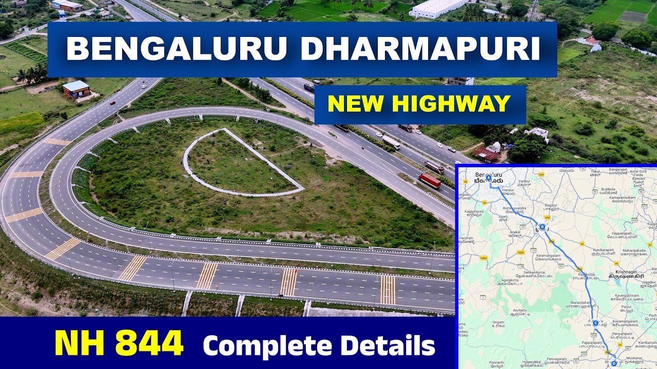 Новая дорога из Бангалора в Дхармапури – NH 844 Progress Drone View | Инфрамир