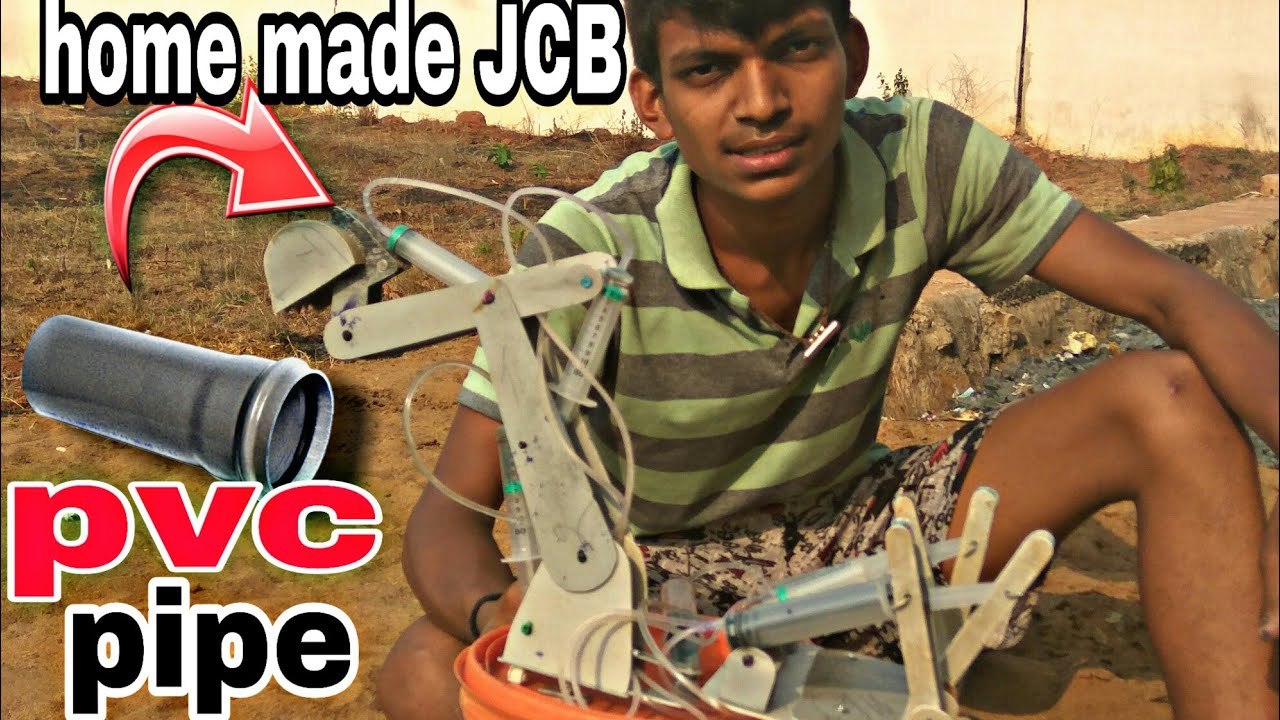 make a jcb out of PVC pipe/use of waste material/ sj adventure