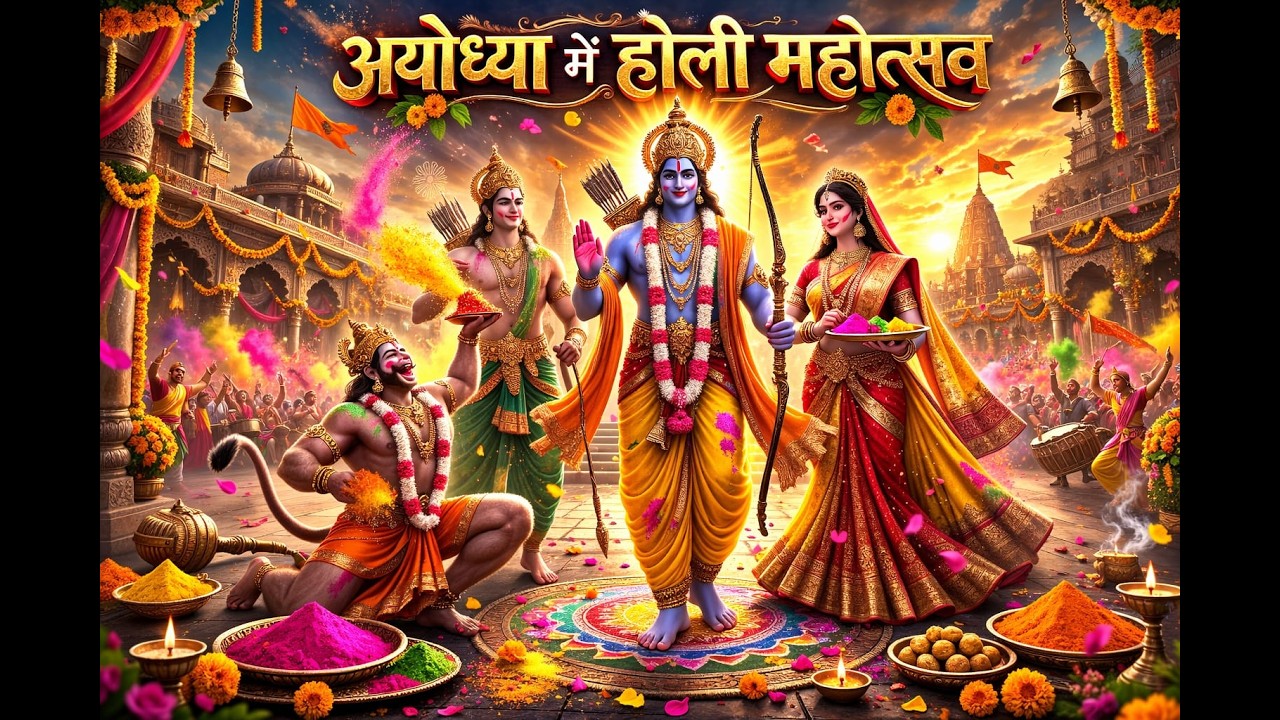 अयोध्या में होली महोत्सव | राम लखन सीता संग हनुमान | 90s Style Holi Bhajan 2026