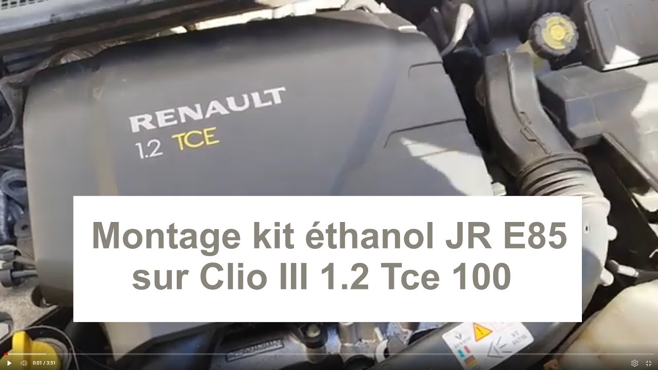 Montage kit JR E85 sur Renault Clio III 1.2 Tce 100 cv avec installation simplifiée (vidéo client)