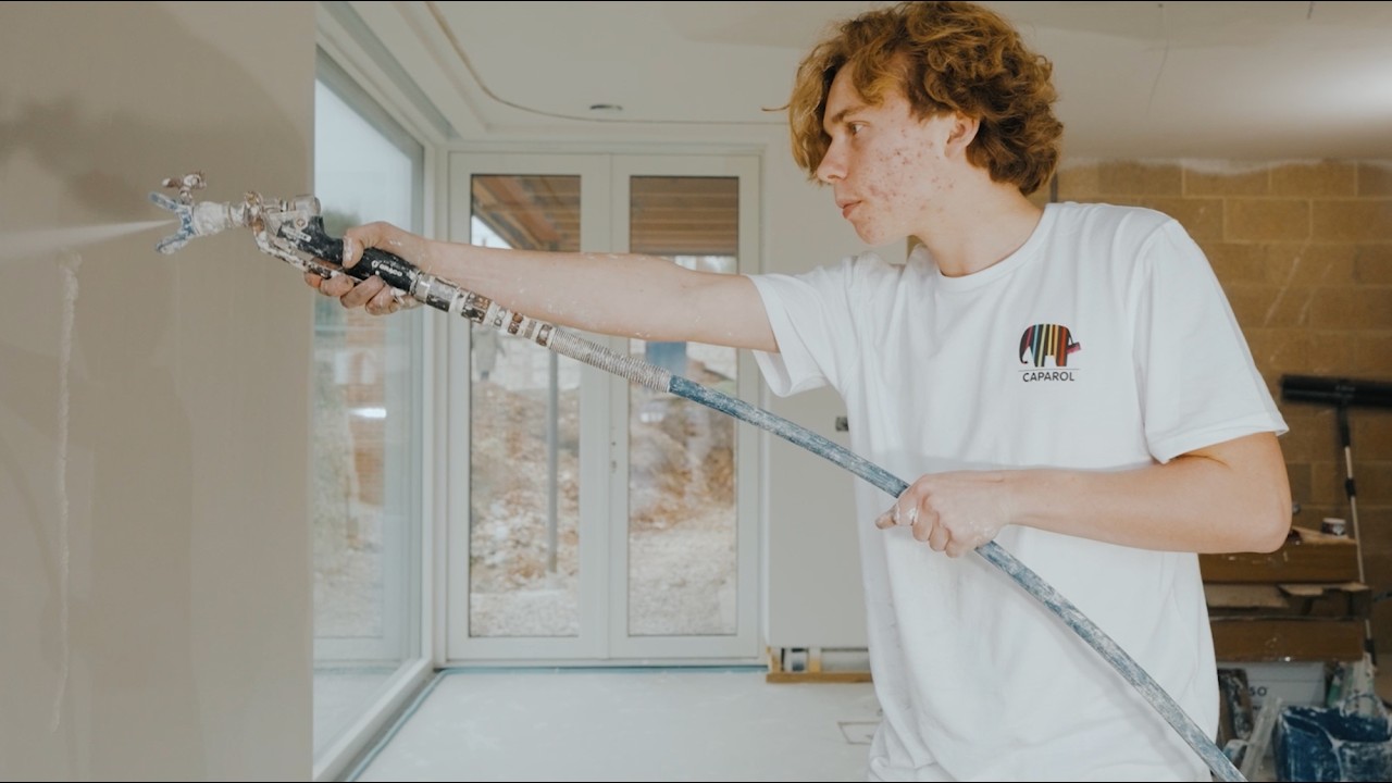 See Caparol's Ratio-Spachtel Spray Plaster in Action