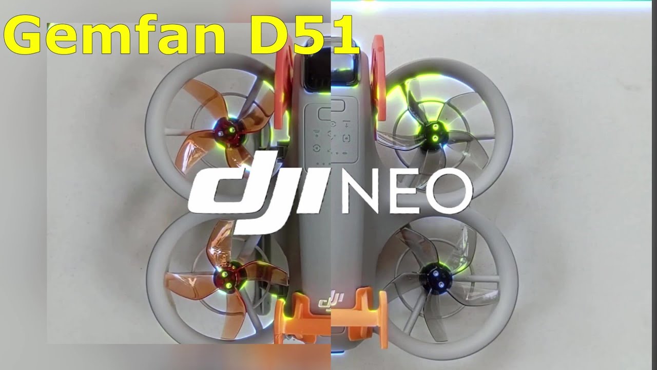 GEMFAN D51 51mm Propellers for DJI Neo, 4-Blade vs 5-Blade Performance Test! 🚁✨🌀