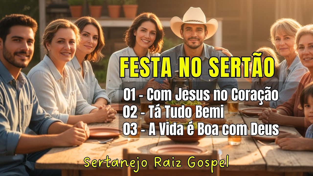 VIOLA, VOZ e HINOS - Álbum: VIROU FESTA NO SERTÃO - parte 4 | SERTANEJO CRISTÃO RAIZ