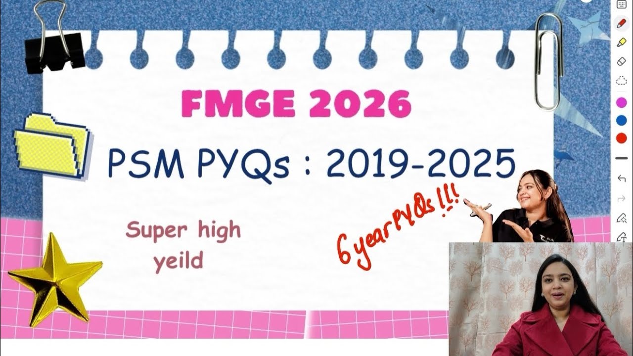 PSM PYQ 2019-2025 || FMGE