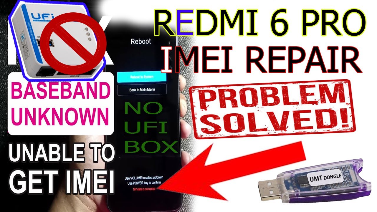 Redmi 6 Pro IMEI REPAIR OR NV data is corrupted solution