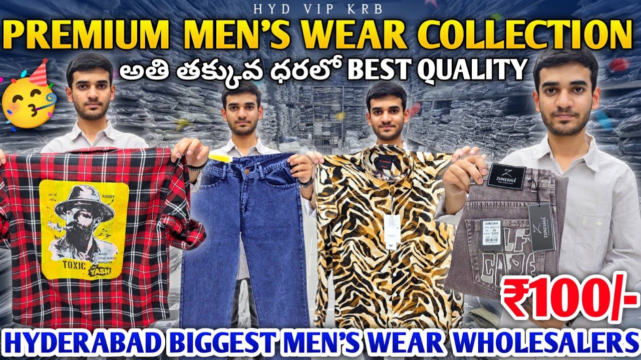 Men's wear shirts jeans best quality wholesaler in Hyderabad