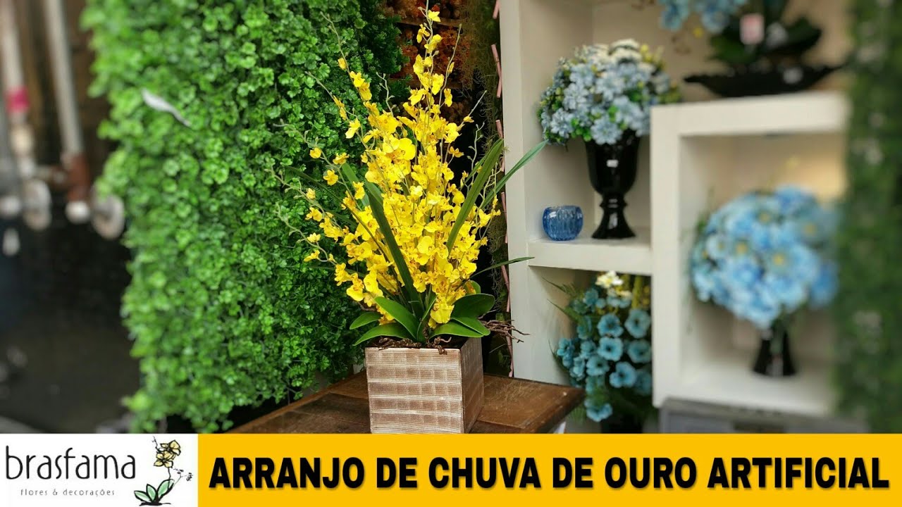 ARRANJO DE CHUVA DE OURO ARTIFICIAL| Inscreva-se no canal e compartilhe...