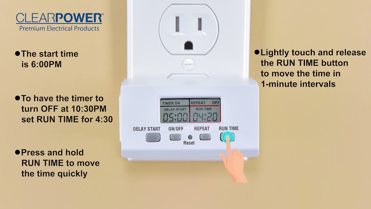 Timer - 1-Outlet EZ Digital 2 Prong Indoor Timer - CP50010