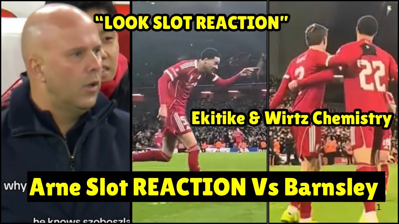 Arne Slot SHOCKED by Hugo Ekitike & Wirtz INSANE goal and celebration  vs Barnsley Last night 