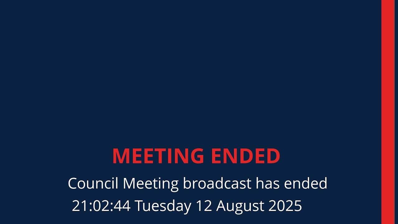 Council Member's Agenda Briefing Tuesday 12 August 2025