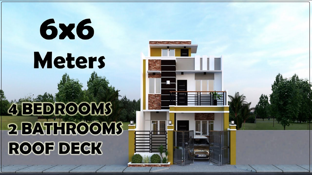 TWO STOREY HOUSE 6x6 Meters with roof deck
