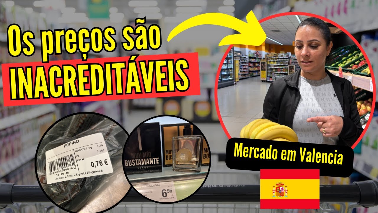 VOCÊ NÃO VAI ACREDITAR NOS PREÇOS DESSE MERCADO EM VALÊNCIA, ESPANHA 🇪🇸🇪🇸