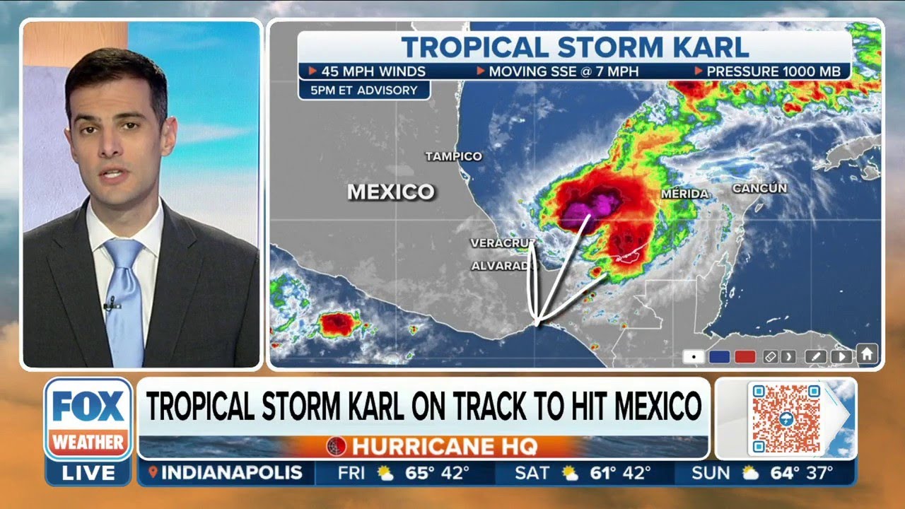 Tropical Storm Karl on Track to Hit Mexico Saturday