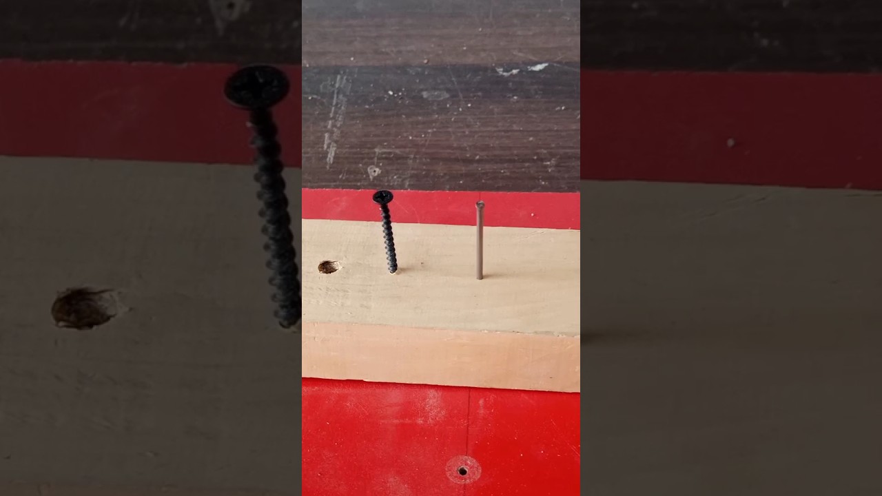 Nails vs Screw/ Woodwork hack #shorts #short #diy #tips #woodworking