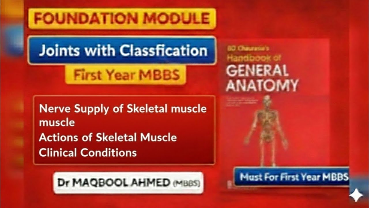 GENERAL ANATOMY FOUNDATION MODULE BD-CHAURACHIA| CLINICAL ANATOMY OF MUSCLE| Dr Maqbool Ahmed 