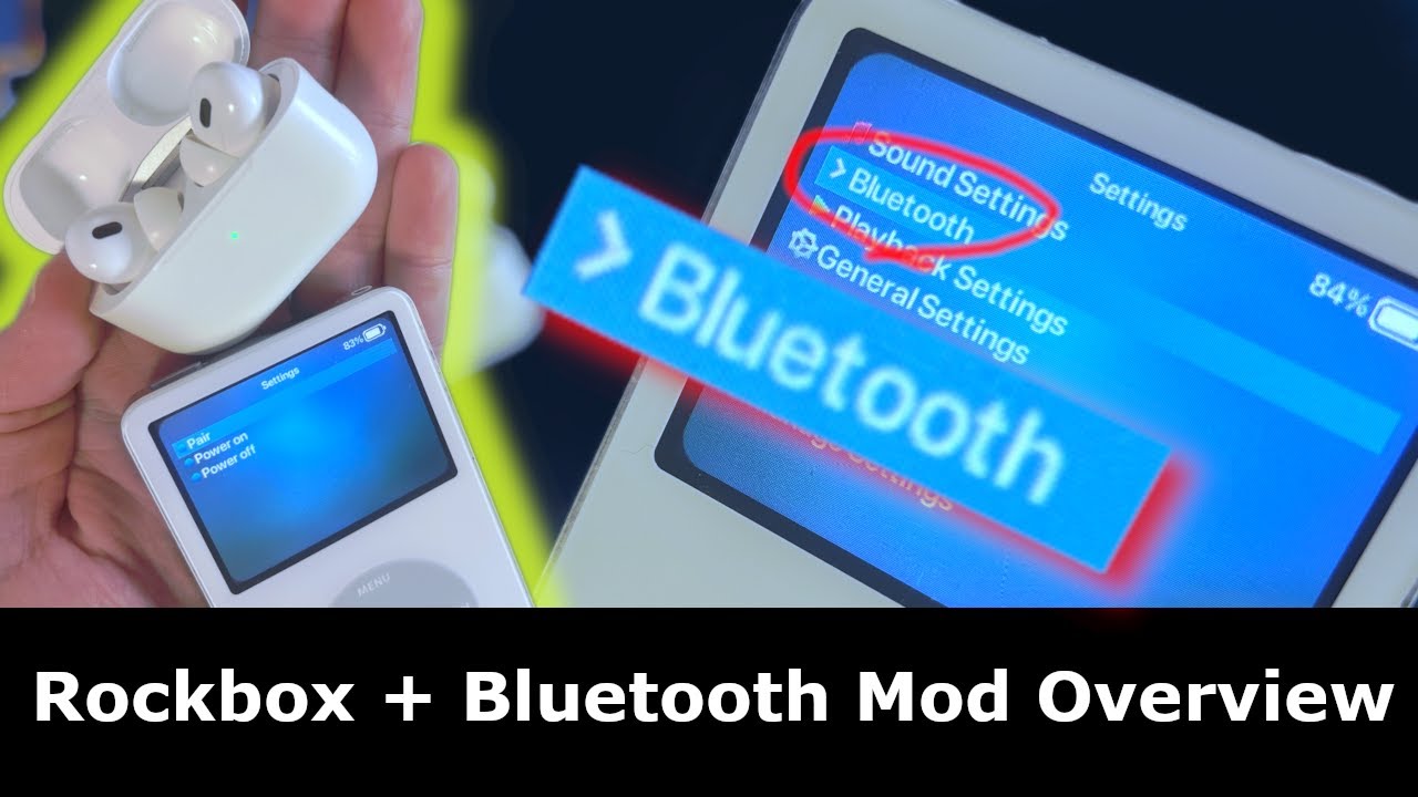 iPod Bluetooth mod controlled with Rockbox in menus!